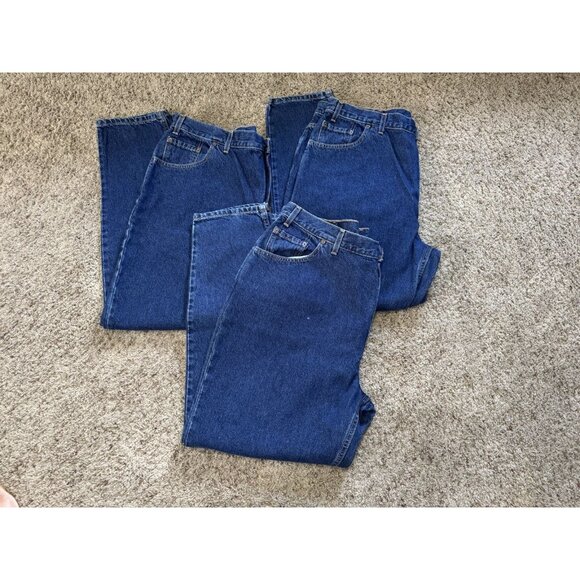 VTG Women's LEVI's 550 Denim Jeans Relaxed Fit Tapered Leg USA Sz 22W 41x30 LOT - Picture 1 of 13